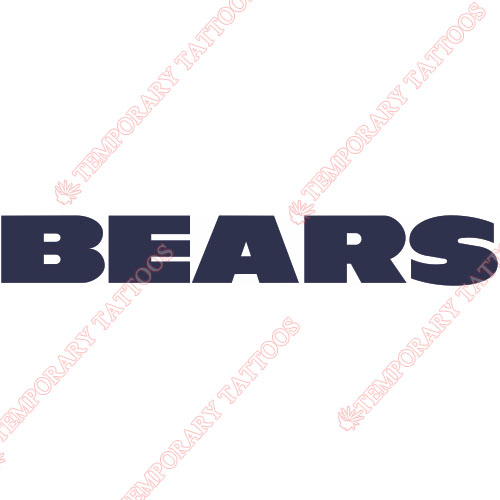 Chicago Bears Customize Temporary Tattoos Stickers NO.451